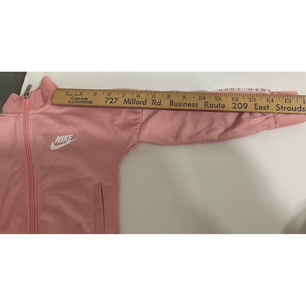 Nike Track Jacket Toddler 3T Pink Excellent Branded Sleeve Taping Full Zip - Picture 10 of 11